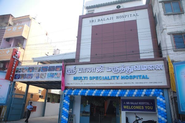 SRI BALAJI MULTI SPECIALITY HOSPITAL - Ambulance service by Padma Ambulance in Pulianthope
