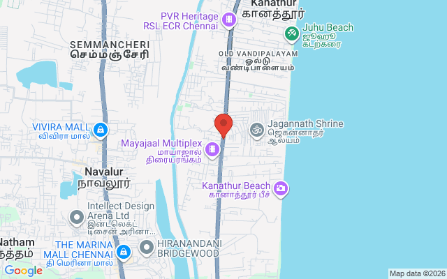 Padma Ambulance Service location map for Kanathur, Chennai