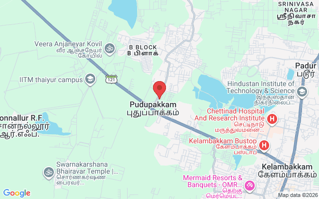 Padma Ambulance Service location map for Kelambakkam, Chennai