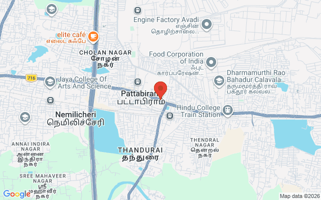 Padma Ambulance Service location map for Pattabiram, Chennai