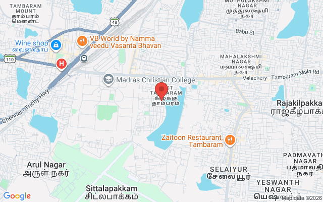 Padma Ambulance Service location map for Selaiyur, Chennai