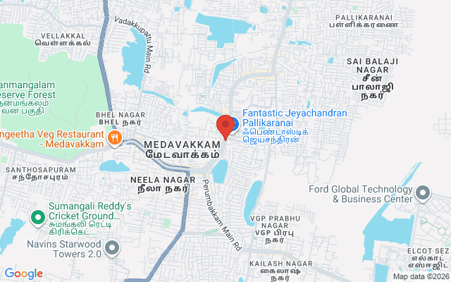 Padma Ambulance Service location map for Tambaram, Chennai