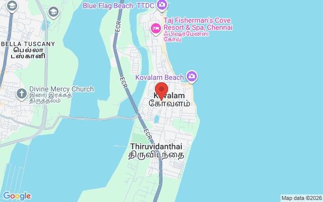 Padma Ambulance Service location map for Kovalam, Chennai