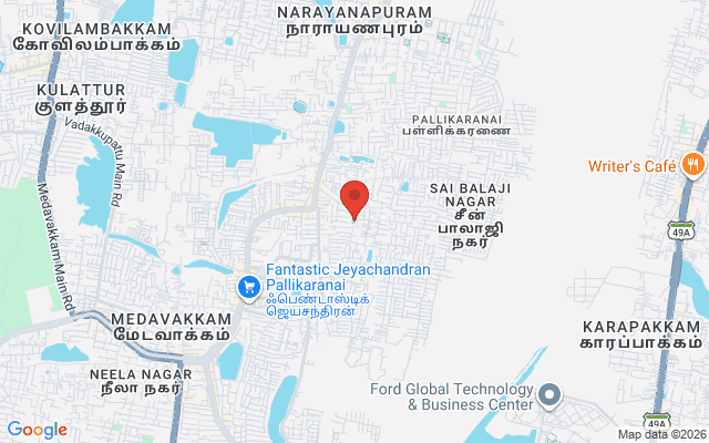Padma Ambulance Service location map for Varadharajapuram, Chennai